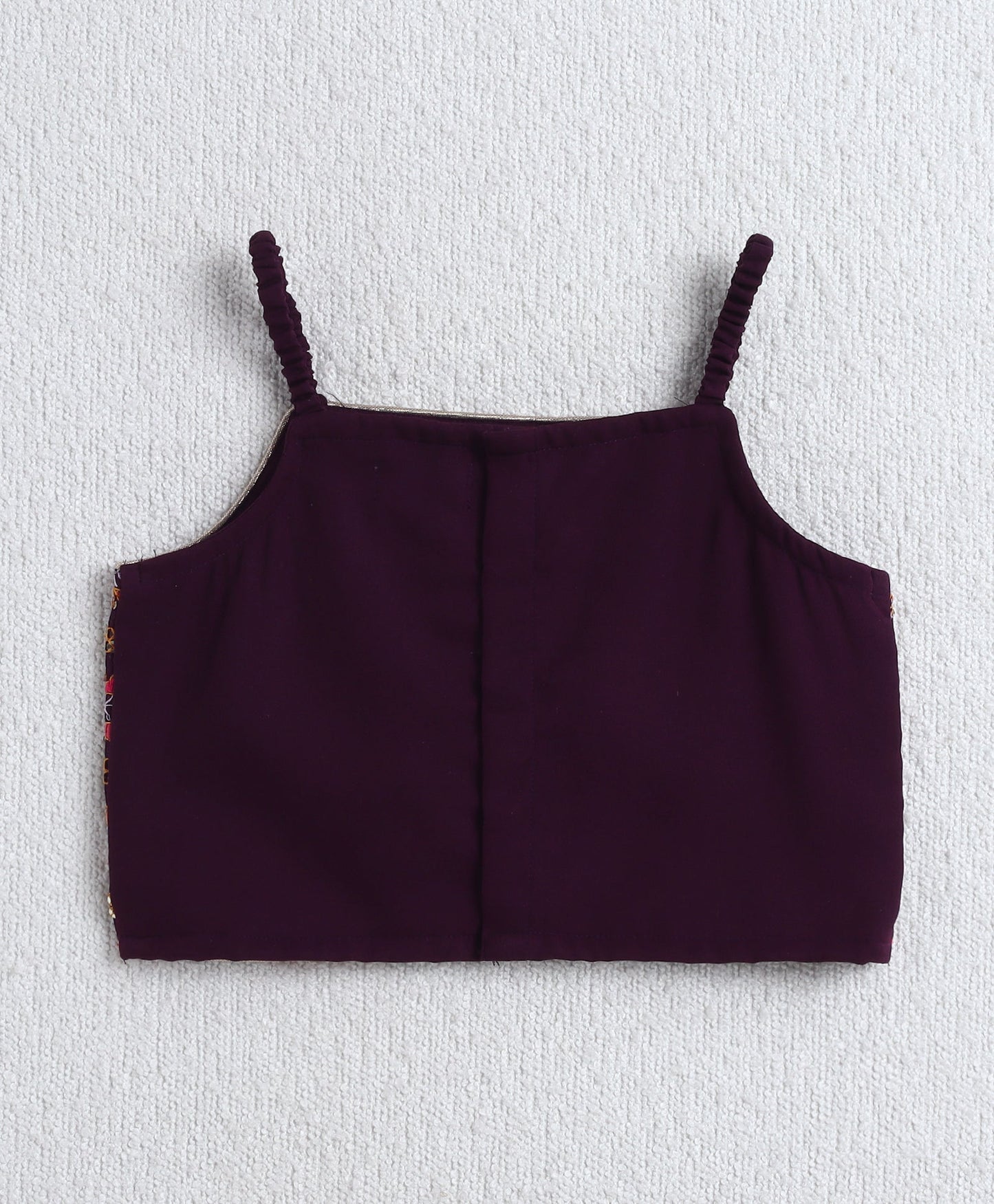 Woven Singlet Embroidered Choli and Lehenga with Dupatta Set- Purple