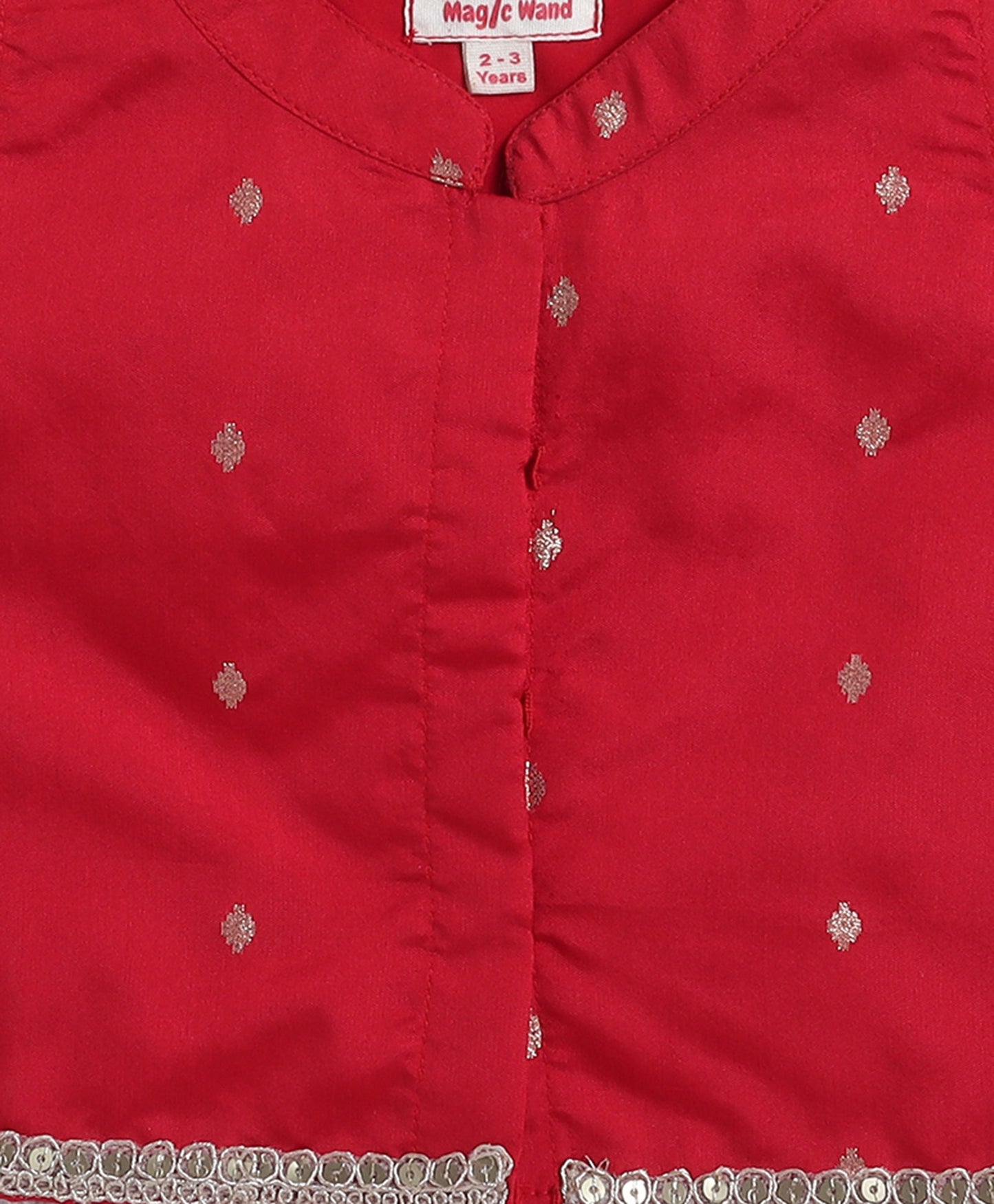 Woven Sleeveless Solid Top and Stipe Printed Set- Red