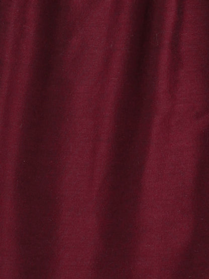 The Magic Wand All Over Polka Dots Printed Sleeveless Collar Neck Top And Pant Set For Girls Maroon