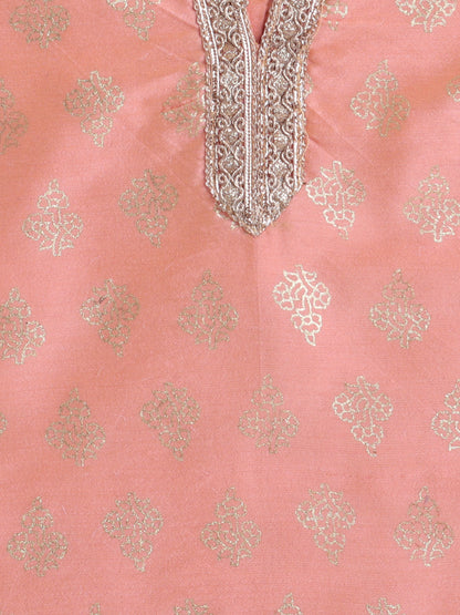 Festive Pattu Pavadai Onam/Pongal Collecion Lace Embellished Cap Sleeves Choli with Net Frills Lehenga Set-Peach