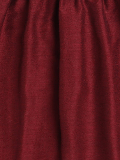 Sleeveless Floral  Printed Top And Pant Set - Maroon