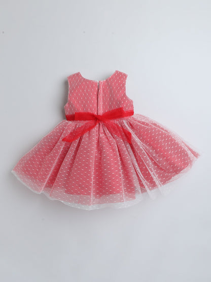 The Magic Wand Sleeveless Embellished Fit & Flare Dress Red