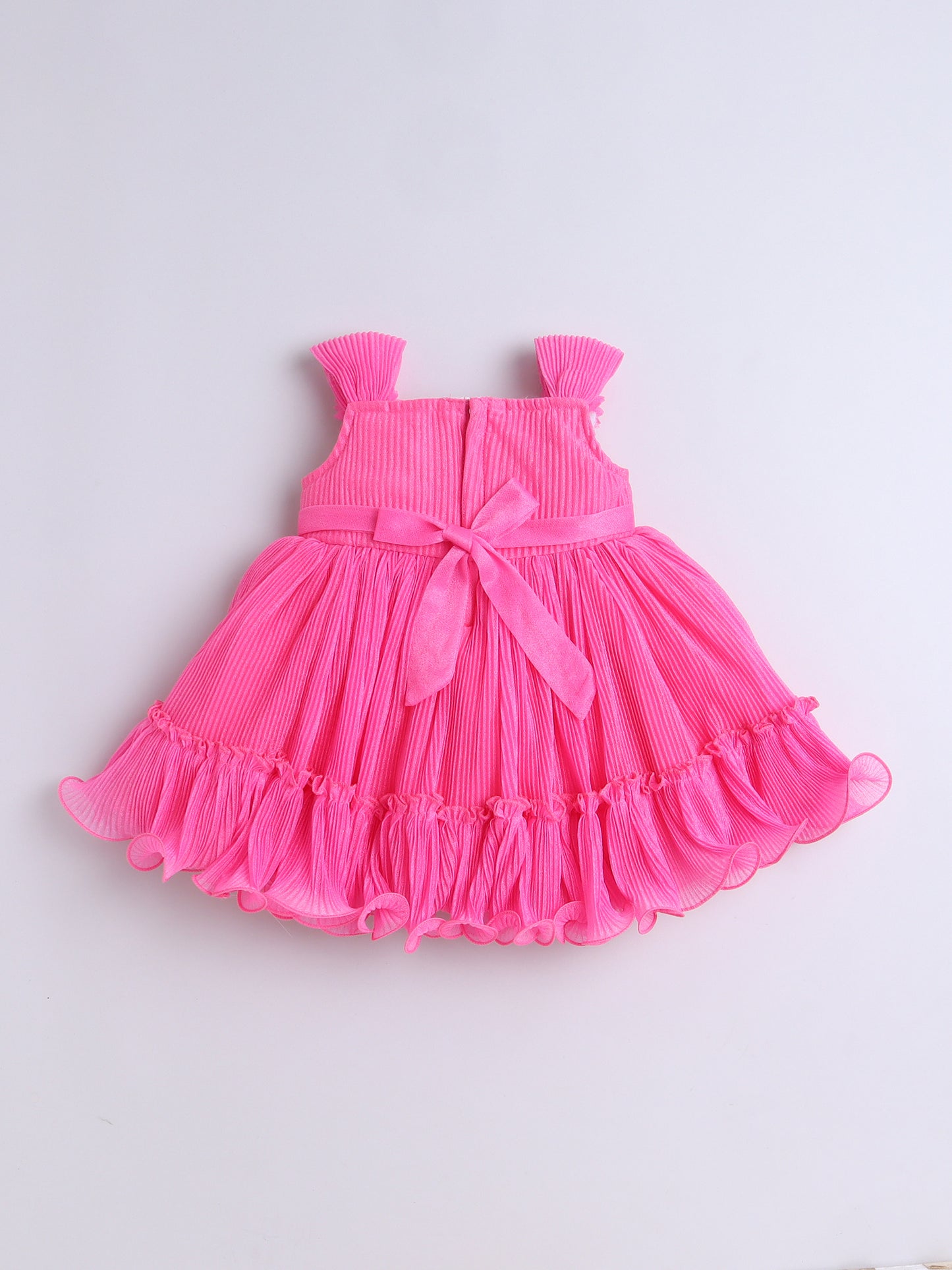 Sleeveless Fit & Flare Dress -Pink