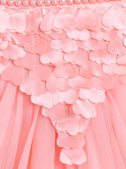 Sleeveless Embelished Dress- Peach