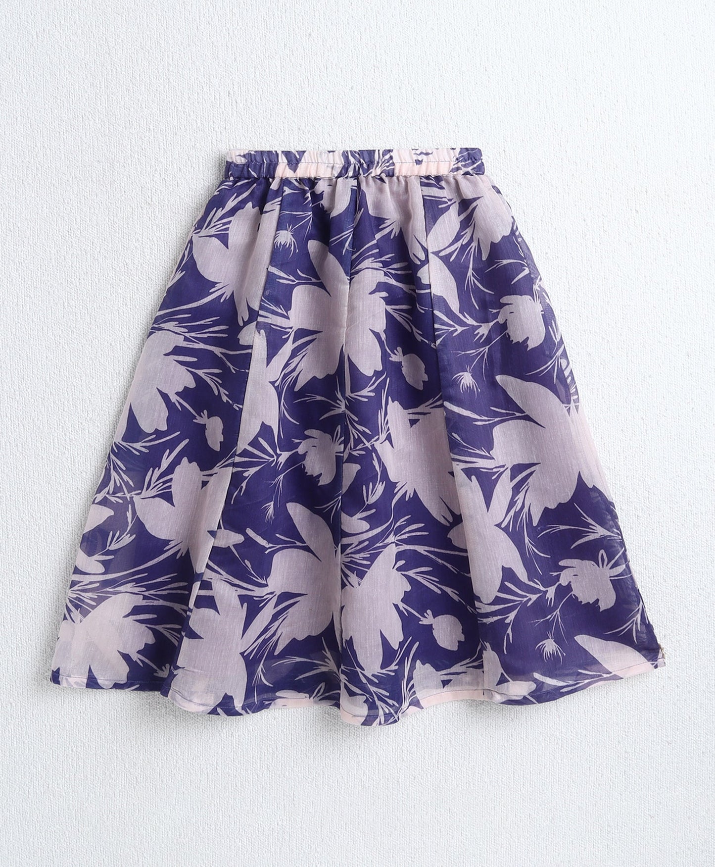 Cotton Woven Shoulder Tie Up Floral Printed Choli and Lehenga Set with Dupatta- Lavender