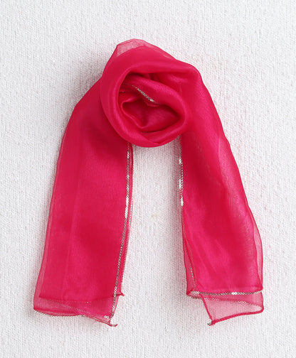 The Magic Wand Jacquard Woven Half Sleeves Leaves Foil Printed & Gota Lace Embellished Choli Lehenga With Dupatta Set Fuchisa