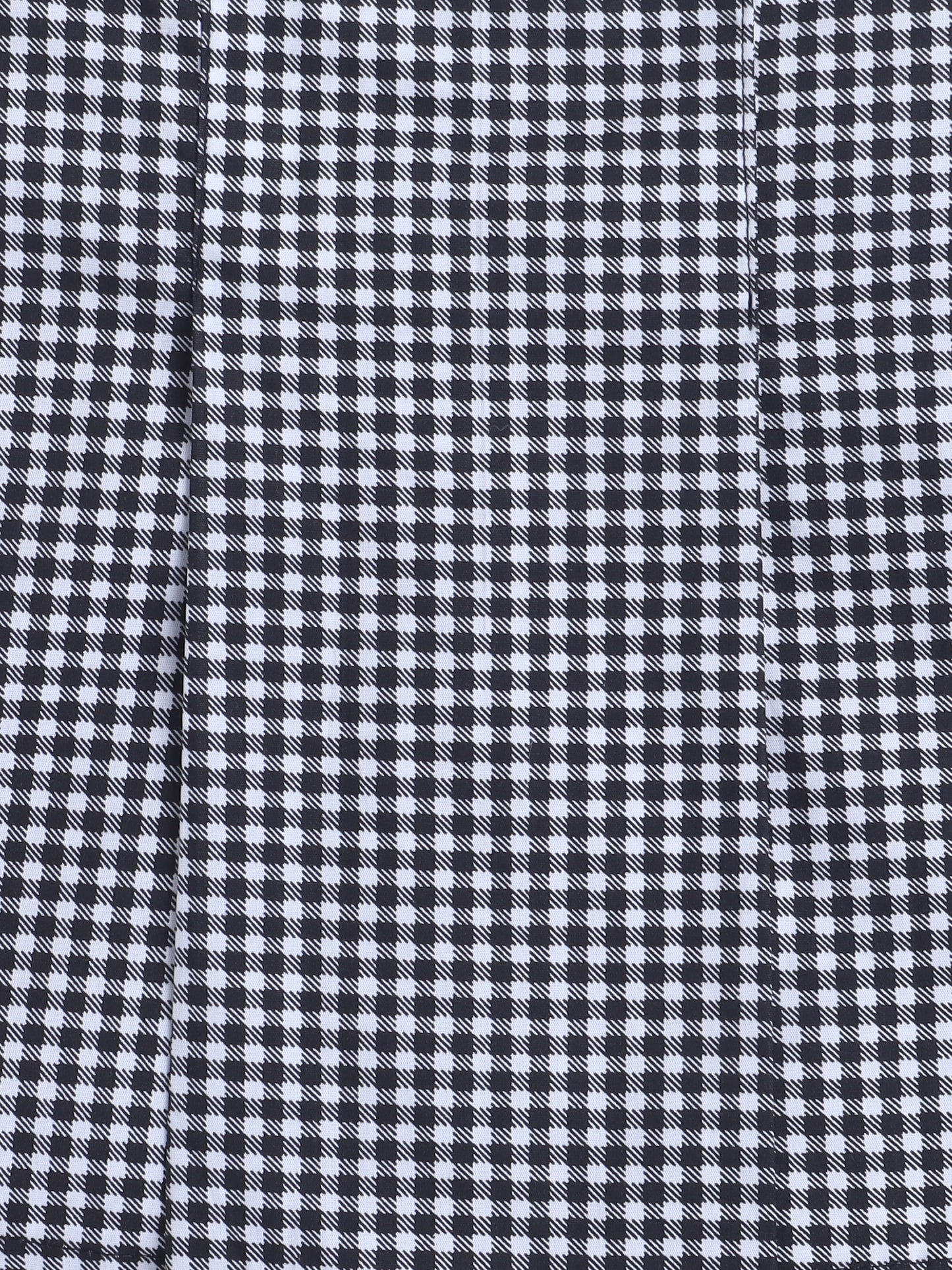 Cotton Sleeveless Checked Coordinating Waist Coat And Skirt Set - Black