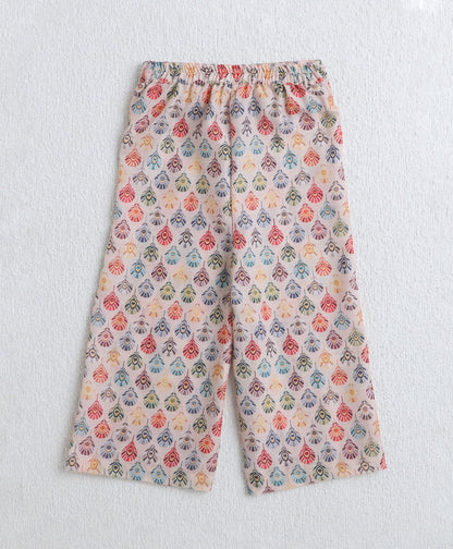 The Magic Wand Woven Sleeveless Digital Printed Top with Patch Pocket Pant Set- Multi Colour