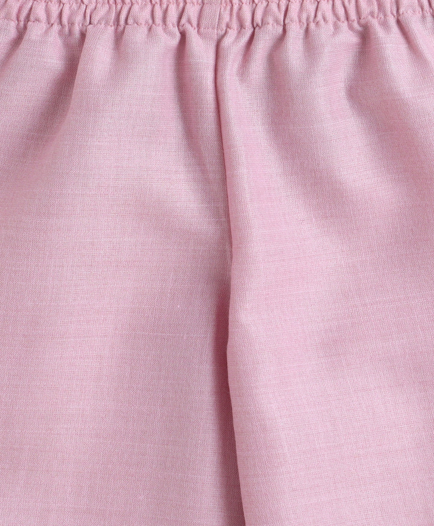 The Magic Wand Woven Shoulder Tie-Up Laced Stripe Kurti And Pant Set With Dupatta - Pink