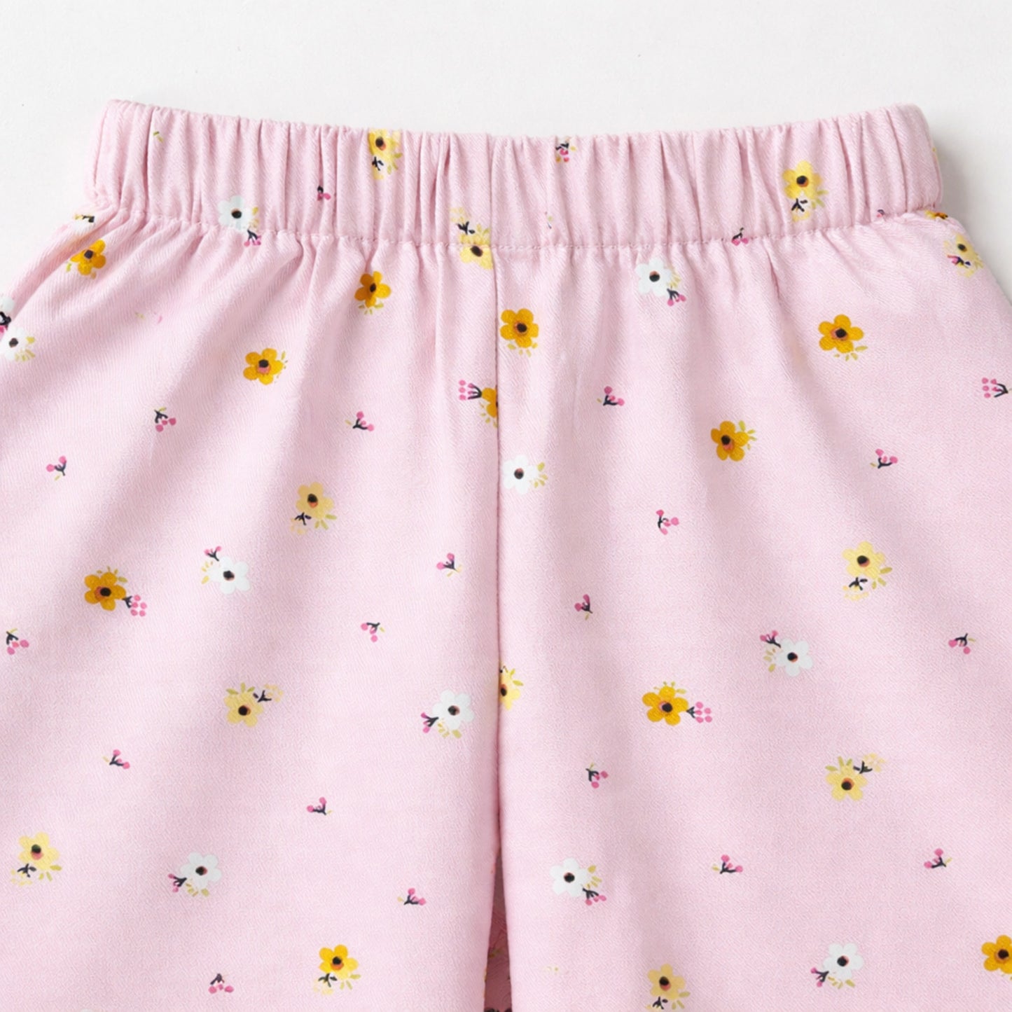 The Magic Wand Woven Half Sleeves Floral Printed Shirt And Pyjama Nightsuit Set - Pink