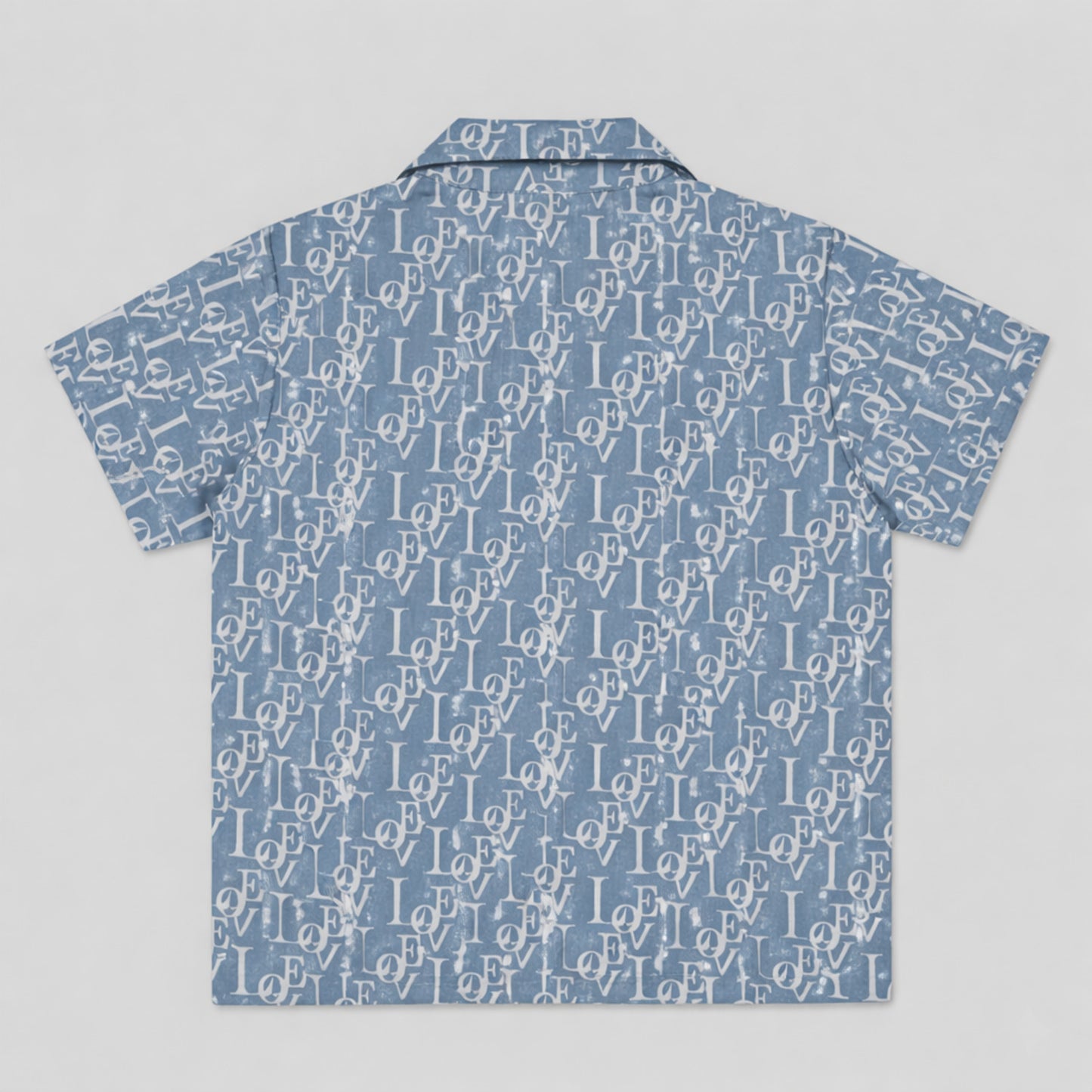 The Magic Wand Cotton Woven Half Sleeves All Over Love Typography Shirt And Shorts Nightsuit Set - Grey