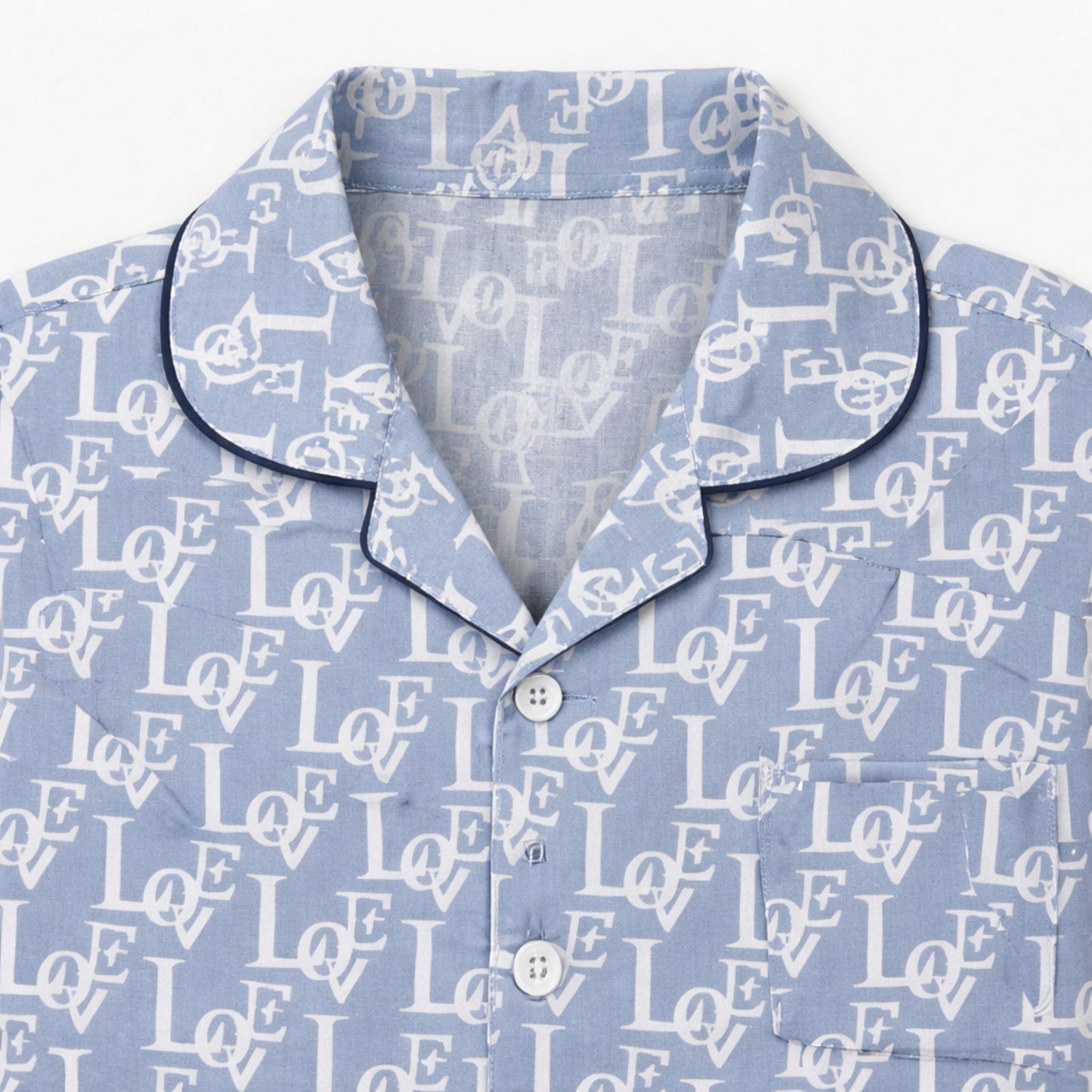 The Magic Wand Cotton Woven Half Sleeves All Over Love Typography Shirt And Shorts Nightsuit Set - Grey