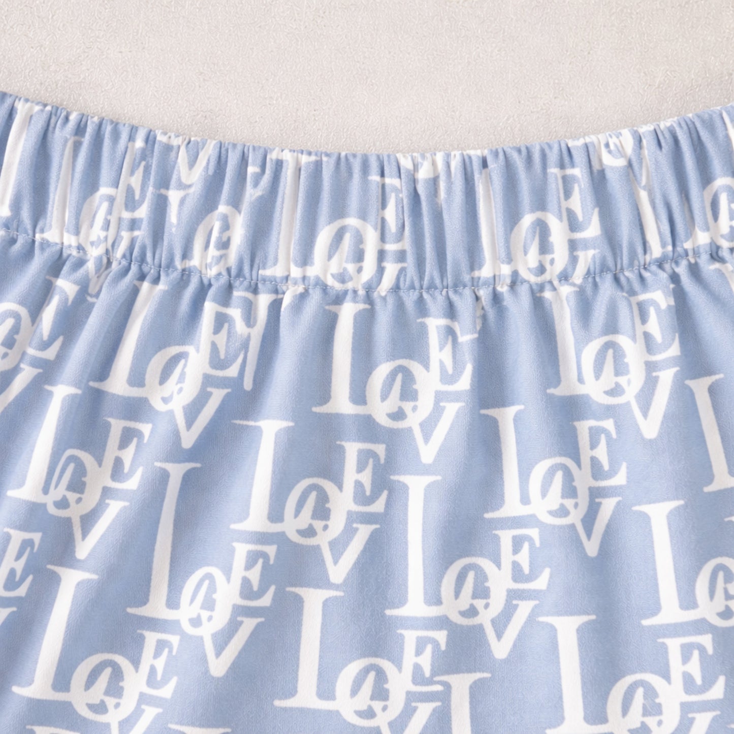 The Magic Wand Cotton Woven Half Sleeves All Over Love Typography Shirt And Shorts Nightsuit Set - Grey
