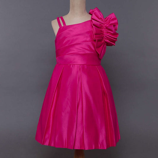 Pleated Fit & Falre Party Dress Maxi Grown -Green